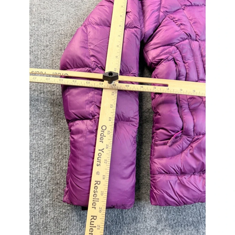 The North Face Womens Large Purple Destiny Down Jacket 600 Fill Puffer Hoode NWT